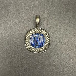 Carolyn pollack lapis lazuli mosaic sterling silver pendant